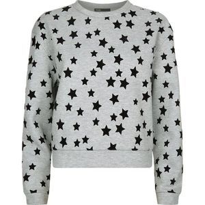Maje Tiana Star Print Grey Crew Neck Sweater Sz S